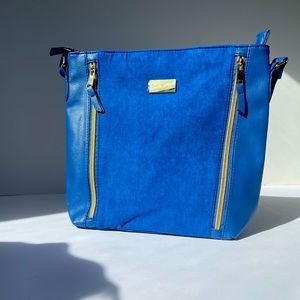 NWOT Carla Faustini Blue Crossbody Bag
